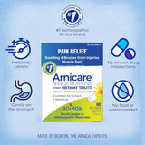 Boiron Arnicare Tablets, Arnica for Muscle & Joint Pain Relief, 60 Count