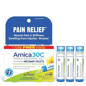 Boiron Arnica Montana 30C, Muscle Pain & Bruise Relief, 3 Tubes (240 Pellets)