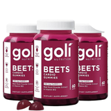 Goli Beets Cardio Gummies, CoQ10 & Beet Root, Vegan, 180 Ct (3 Packs of 60)
