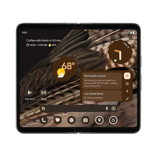 Google Pixel Fold - Unlocked Android 5G Smartphone with Telephoto Lens and Ultrawide Lens - Foldable Display - 24-Hour Battery - Obsidian - 512 GB (Neatly Used)